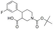 1-(TERT-BUTOXYCARBONYL)-4-(3-FLUOROPHENYL)PIPERIDINE-3-CARBOXYLIC ACID 结构式