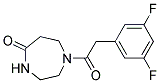 1-[(3,5-DIFLUOROPHENYL)ACETYL]-1,4-DIAZEPAN-5-ONE 结构式