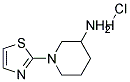 1-(2-THIAZOLYL)-3-PIPERIDINAMINE HYDROCHLORIDE 结构式