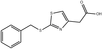 2-(2-(苄基硫代)噻唑-4-基)乙酸 结构式