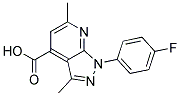 1-(4-氟苯基)-3,6-二甲基-1H-吡唑并[3,4-B]吡啶-4-羧酸 结构式