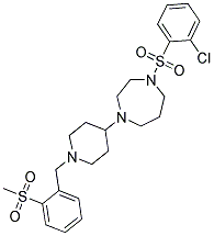 1-[(2-CHLOROPHENYL)SULFONYL]-4-(1-[2-(METHYLSULFONYL)BENZYL]PIPERIDIN-4-YL)-1,4-DIAZEPANE 结构式