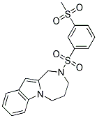 2-([3-(METHYLSULFONYL)PHENYL]SULFONYL)-2,3,4,5-TETRAHYDRO-1H-[1,4]DIAZEPINO[1,2-A]INDOLE 结构式