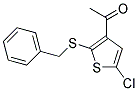 1-(2-BENZYLSULFANYL-5-CHLORO-THIOPHEN-3-YL)-ETHANONE 结构式