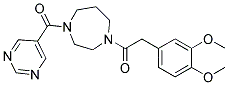 1-[(3,4-DIMETHOXYPHENYL)ACETYL]-4-(PYRIMIDIN-5-YLCARBONYL)-1,4-DIAZEPANE 结构式