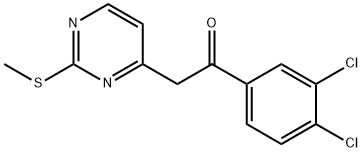 1-(3,4-二氯苯基)-2-[2-(甲基磺酰基)-4-嘧啶基]-1-乙酮 结构式