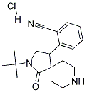 2-(2-TERT-BUTYL-1-OXO-2,8-DIAZASPIRO[4.5]DECAN-4-YL)BENZONITRILE HYDROCHLORIDE 结构式
