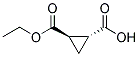 (1R,2R)-TRANS-1,2-CYCLOPROPANE DICARBOXYLIC ACID MONOETHYL ESTER 结构式