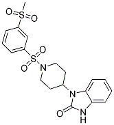 1-(1-([3-(METHYLSULFONYL)PHENYL]SULFONYL)PIPERIDIN-4-YL)-1,3-DIHYDRO-2H-BENZIMIDAZOL-2-ONE 结构式