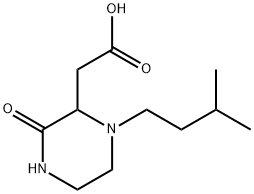 [1-(3-Methyl-butyl)-3-oxo-piperazin-2-yl]-acetic acid 结构式