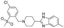 2-(1-[4-CHLORO-2-(METHYLSULFONYL)BENZYL]PIPERIDIN-4-YL)-5-METHYL-1H-BENZIMIDAZOLE 结构式