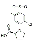 1-[2-CHLORO-5-METHYL-4-(METHYLSULFONYL)PHENYL]PROLINE 结构式