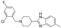 2-[1-(2-CHLORO-4-FLUOROBENZYL)PIPERIDIN-4-YL]-5-METHYL-1H-BENZIMIDAZOLE 结构式