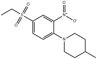 1-[4-(ETHYLSULFONYL)-2-NITROPHENYL]-4-METHYLPIPERIDINE 结构式