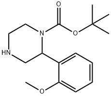 2-(2-METHOXY-PHENYL)-PIPERAZINE-1-CARBOXYLIC ACID TERT-BUTYL ESTER 结构式