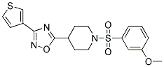 1-[(3-METHOXYPHENYL)SULFONYL]-4-[3-(3-THIENYL)-1,2,4-OXADIAZOL-5-YL]PIPERIDINE 结构式