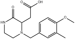 [1-(4-METHOXY-3-METHYL-BENZYL)-3-OXO-PIPERAZIN-2-YL]-ACETIC ACID 结构式