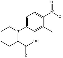1-(3-METHYL-4-NITROPHENYL)PIPERIDINE-2-CARBOXYLIC ACID 结构式