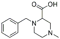 1-BENZYL-4-METHYLPIPERAZINE-2-CARBOXYLIC ACID 结构式