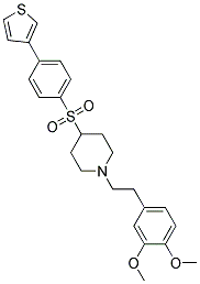 1-[2-(3,4-DIMETHOXYPHENYL)ETHYL]-4-([4-(3-THIENYL)PHENYL]SULFONYL)PIPERIDINE 结构式