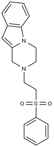 2-[2-(PHENYLSULFONYL)ETHYL]-1,2,3,4-TETRAHYDROPYRAZINO[1,2-A]INDOLE 结构式