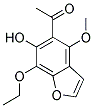 1-(7-Ethoxy-6-hydroxy-4-methoxy-benzofuran-5-yl)-ethanone 结构式