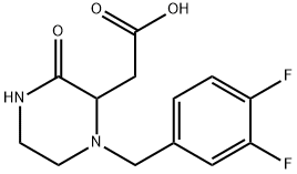 [1-(3,4-DIFLUORO-BENZYL)-3-OXO-PIPERAZIN-2-YL]-ACETIC ACID 结构式