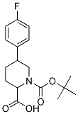 1-(TERT-BUTOXYCARBONYL)-5-(4-FLUOROPHENYL)PIPERIDINE-2-CARBOXYLIC ACID 结构式