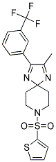 2-METHYL-8-(2-THIENYLSULFONYL)-3-[3-(TRIFLUOROMETHYL)PHENYL]-1,4,8-TRIAZASPIRO[4.5]DECA-1,3-DIENE 结构式