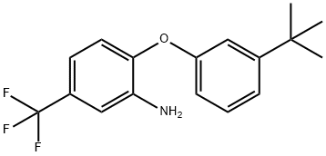 2-[3-(TERT-BUTYL)PHENOXY]-5-(TRIFLUOROMETHYL)-PHENYLAMINE 结构式