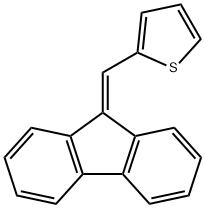 2-FLUOREN-9-YLIDENEMETHYLTHIOPHENE 结构式