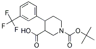 1-(TERT-BUTOXYCARBONYL)-4-(3-(TRIFLUOROMETHYL)PHENYL)PIPERIDINE-3-CARBOXYLIC ACID 结构式