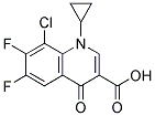 1-CYCLOPROPYL-6,7-DIFLUORO-8-CHLORO-4-OXO-3-QUINOLINE CARBOXYLIC ACID 结构式