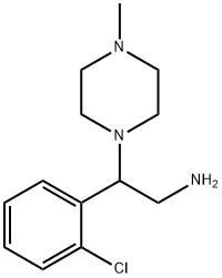 2-(2-CHLORO-PHENYL)-2-(4-METHYL-PIPERAZIN-1-YL)-ETHYLAMINE 结构式