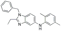 (1-BENZYL-2-ETHYL-1H-BENZOIMIDAZOL-5-YL)-(2,5-DIMETHYL-PHENYL)-AMINE 结构式
