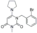 1-(2-Bromobenzyl)-3-methyl-6-pyrrolidin-1-ylpyrimidine-2,4(1H,3H)-dione 结构式