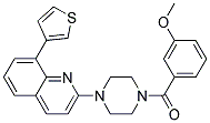 2-[4-(3-METHOXYBENZOYL)PIPERAZIN-1-YL]-8-(3-THIENYL)QUINOLINE 结构式
