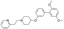 2-(2-(4-[(2',5'-DIMETHOXYBIPHENYL-3-YL)OXY]PIPERIDIN-1-YL)ETHYL)PYRIDINE 结构式