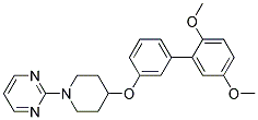 2-(4-[(2',5'-DIMETHOXYBIPHENYL-3-YL)OXY]PIPERIDIN-1-YL)PYRIMIDINE 结构式