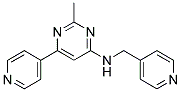 2-METHYL-6-PYRIDIN-4-YL-N-(PYRIDIN-4-YLMETHYL)PYRIMIDIN-4-AMINE 结构式