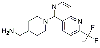 1-(1-[2-(TRIFLUOROMETHYL)-1,6-NAPHTHYRIDIN-5-YL]PIPERIDIN-4-YL)METHANAMINE 结构式