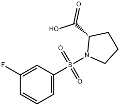 ((3-FLUOROPHENYL)SULFONYL)PROLINE 结构式