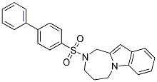 2-(BIPHENYL-4-YLSULFONYL)-2,3,4,5-TETRAHYDRO-1H-[1,4]DIAZEPINO[1,2-A]INDOLE 结构式
