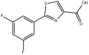 2-(3,5-二氟苯基)噻唑-4-甲酸 结构式