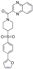 2-[(4-([4-(2-FURYL)PHENYL]SULFONYL)PIPERIDIN-1-YL)CARBONYL]QUINOXALINE 结构式