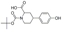 1-(TERT-BUTOXYCARBONYL)-4-(4-HYDROXYPHENYL)PIPERIDINE-2-CARBOXYLIC ACID 结构式