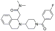 2-(2-[1-(4-FLUOROBENZOYL)PIPERIDIN-4-YL]-1,2,3,4-TETRAHYDROISOQUINOLIN-1-YL)-N,N-DIMETHYLACETAMIDE 结构式