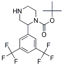 2-(3,5-BIS-TRIFLUOROMETHYL-PHENYL)-PIPERAZINE-1-CARBOXYLIC ACID TERT-BUTYL ESTER 结构式