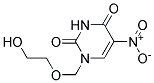 1-(2-Hydroxy-ethoxymethyl)-5-nitro-1H-pyrimidine-2,4-dione 结构式
