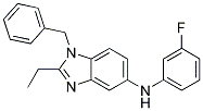 (1-BENZYL-2-ETHYL-1H-BENZOIMIDAZOL-5-YL)-(3-FLUORO-PHENYL)-AMINE 结构式